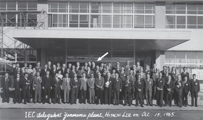 А.А. Васенков в составе делегации сессии МЭК
в Иокогаме, Япония, 15.10.1965 г.