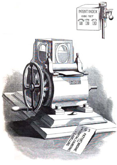 Машина для печати, нумерации и учета билетов и газовый счетчик Барановского