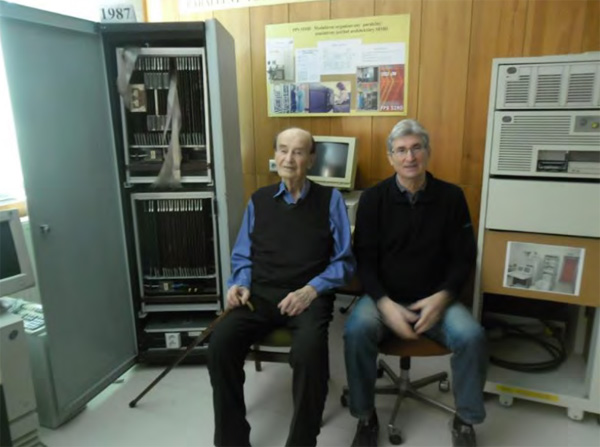  Fig. 5: Professor Ivan Plander at the front of parallel associative SIMD computer, designed by a team of Karol Richter (at the right) at the Museum of Computers in Bratislava. SoRuCom-2020