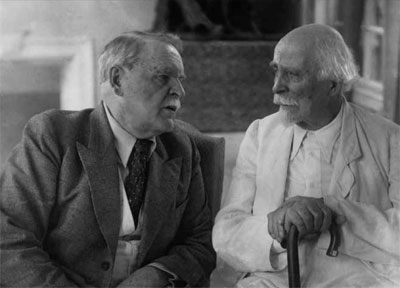 Сергей Семенович Наметкин и Николай Дмитриевич Зелинский (Узкое 1946 или 1947 г.)