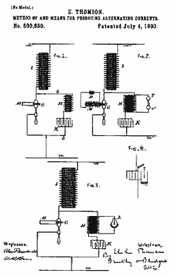 Схема конструкции дугового генератора незатухающих электромагнитных колебаний.