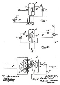 Патент США № 841387 от 25.10.1906 г., выданный Ли де Форесту на трехэлектродную лампу