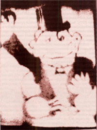 Первое телевизионное изображение, переданное А.А. Расплетиным с самолета на землю. 1940—1941 гг.