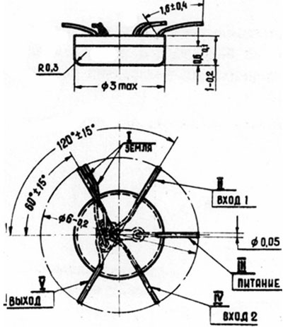Габаритный чертеж ТС Р12-2. Рисунок из проспекта ИС от 1965 г.