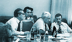 Делегация ВНР на МПК по ВТ. Крайний слева Ж. Нараи, главный конструктор ЕС ЭВМ от ВНР